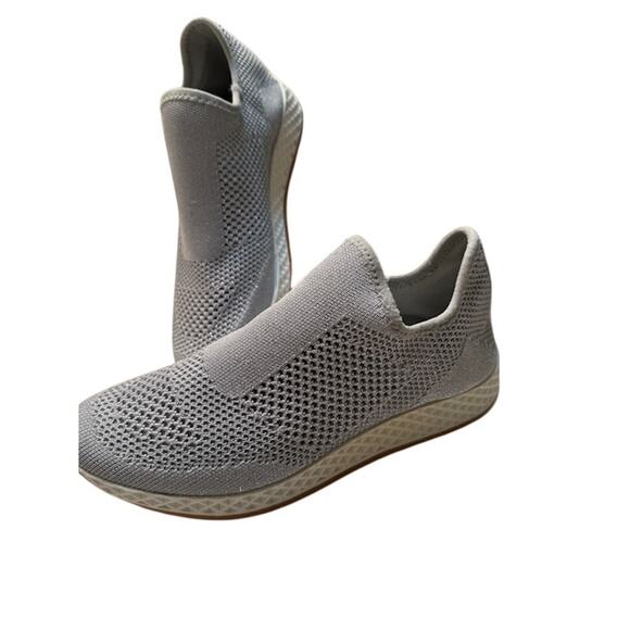 NWT J Slides Urban Sport Sneakers Silver Metallic Knit. - Picture 2 of 7